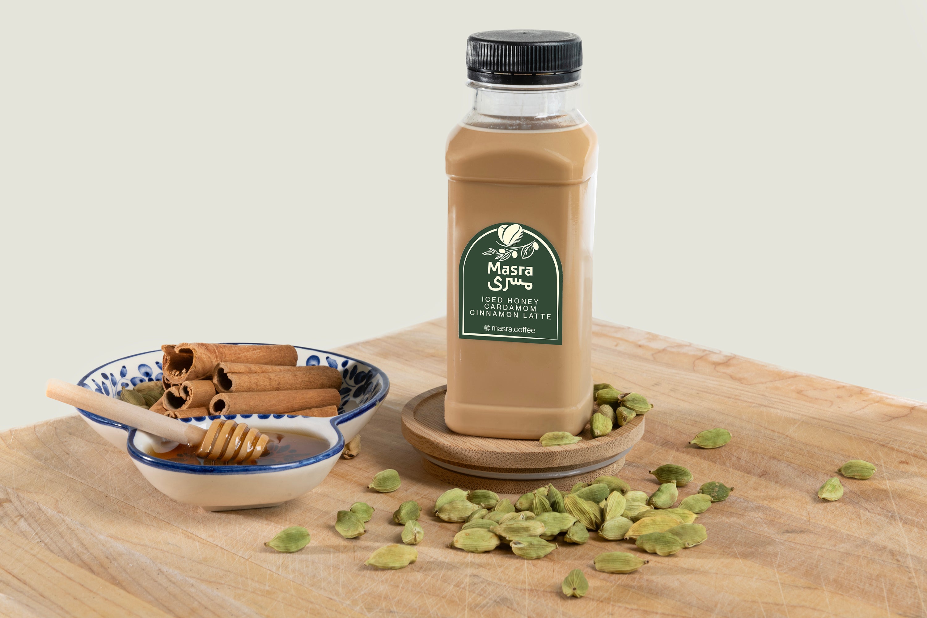 Iced Honey Cardamom Cinnamon Latte